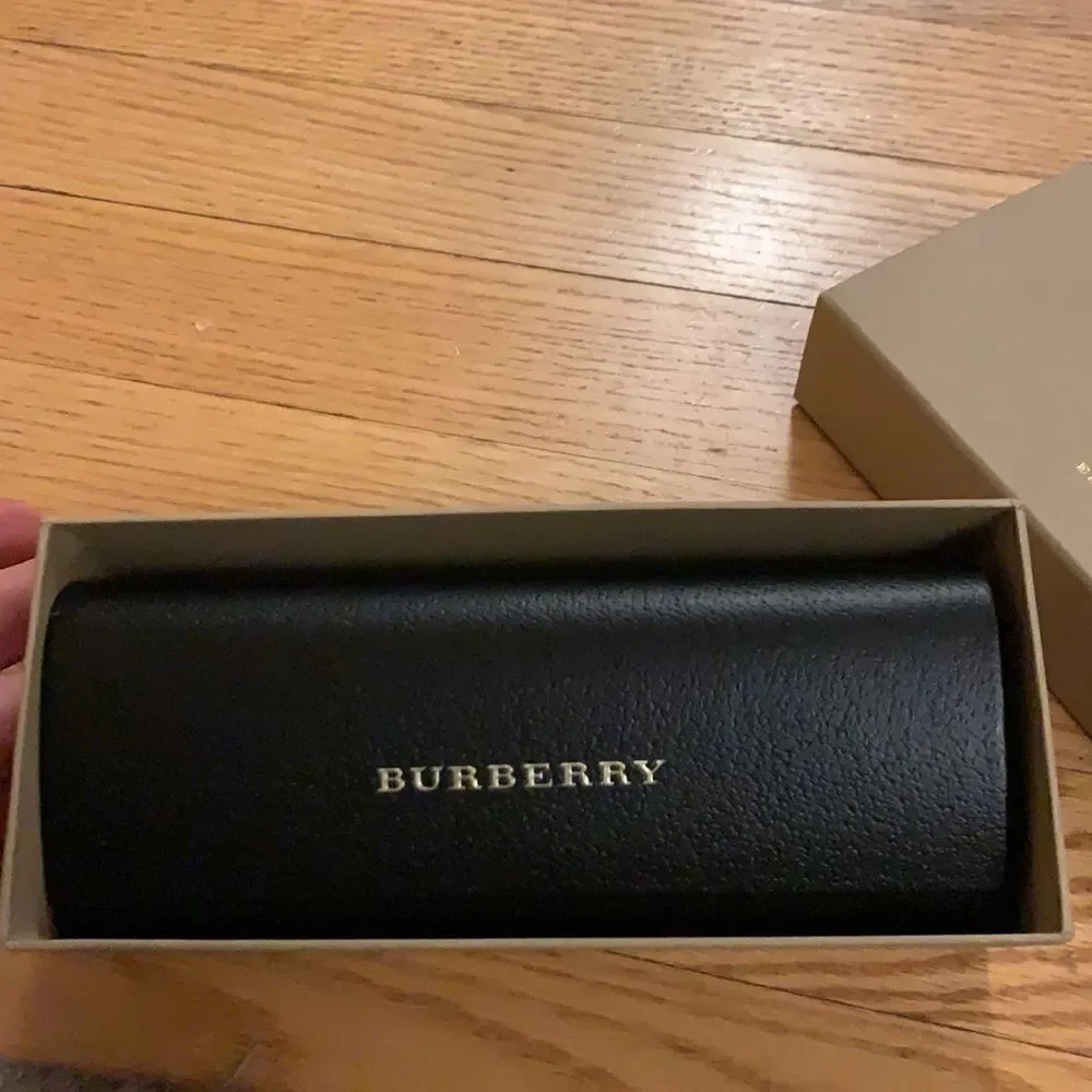 Burberry Bordeaux square sunglasses. New, with tags and case. In box.